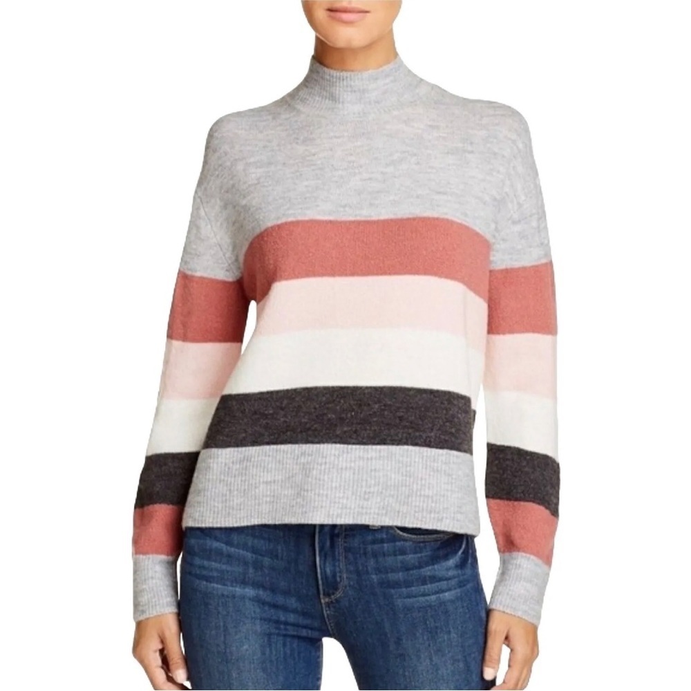 BEACHLUNCHLOUNGE | Striped Mock Neck Sweater Sz XS